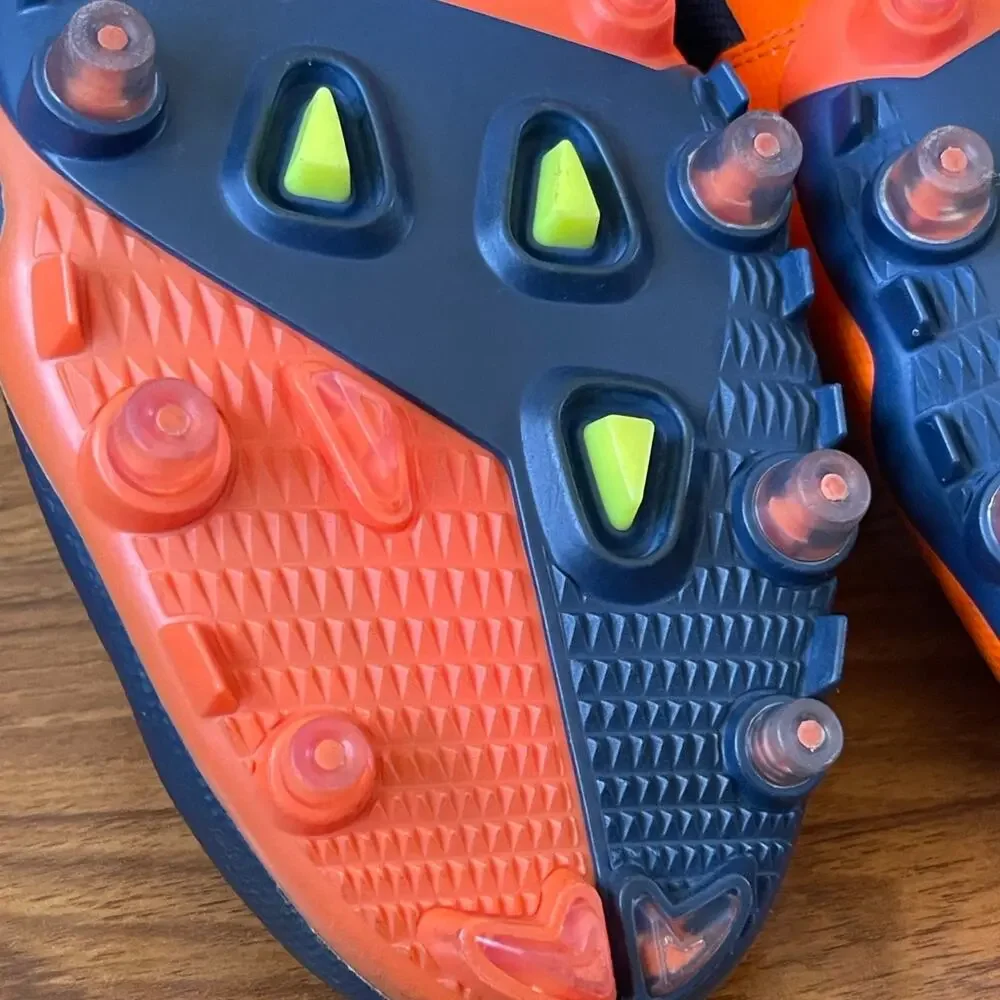 New Nike Hyperfuse Vapor Elite Football Cleats Broncos Orange Blue Size 14